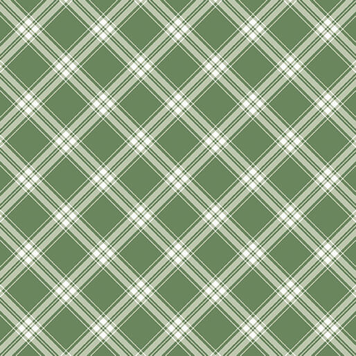 Green and white plaid pattern