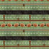 A repeating football-themed pattern featuring green and black yard lines, white numbers, brown footballs, and small play-call illustrations.