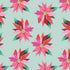 Fabric Benartex Light Turquoise Painterly Poinsettia Pearlescent Magical Season by the Quarter Yard 16729P-04