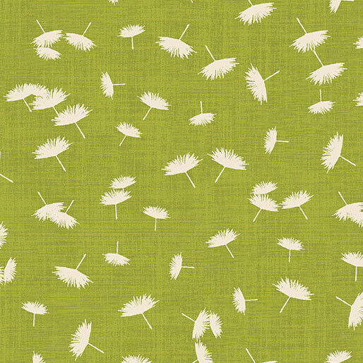 Fabric Benartex Lime Windy Day Wishflower by the Quarter Yard 16696-43