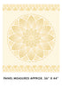 Fabric Benartex Moonlight Serenade Cream Blossom Panel 17221-07