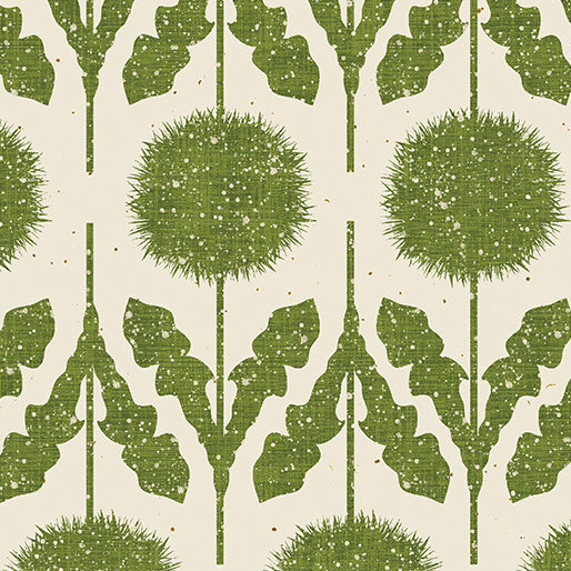 Fabric Benartex Moss Wishflower Border Wishflower by the Quarter Yard 16693-46