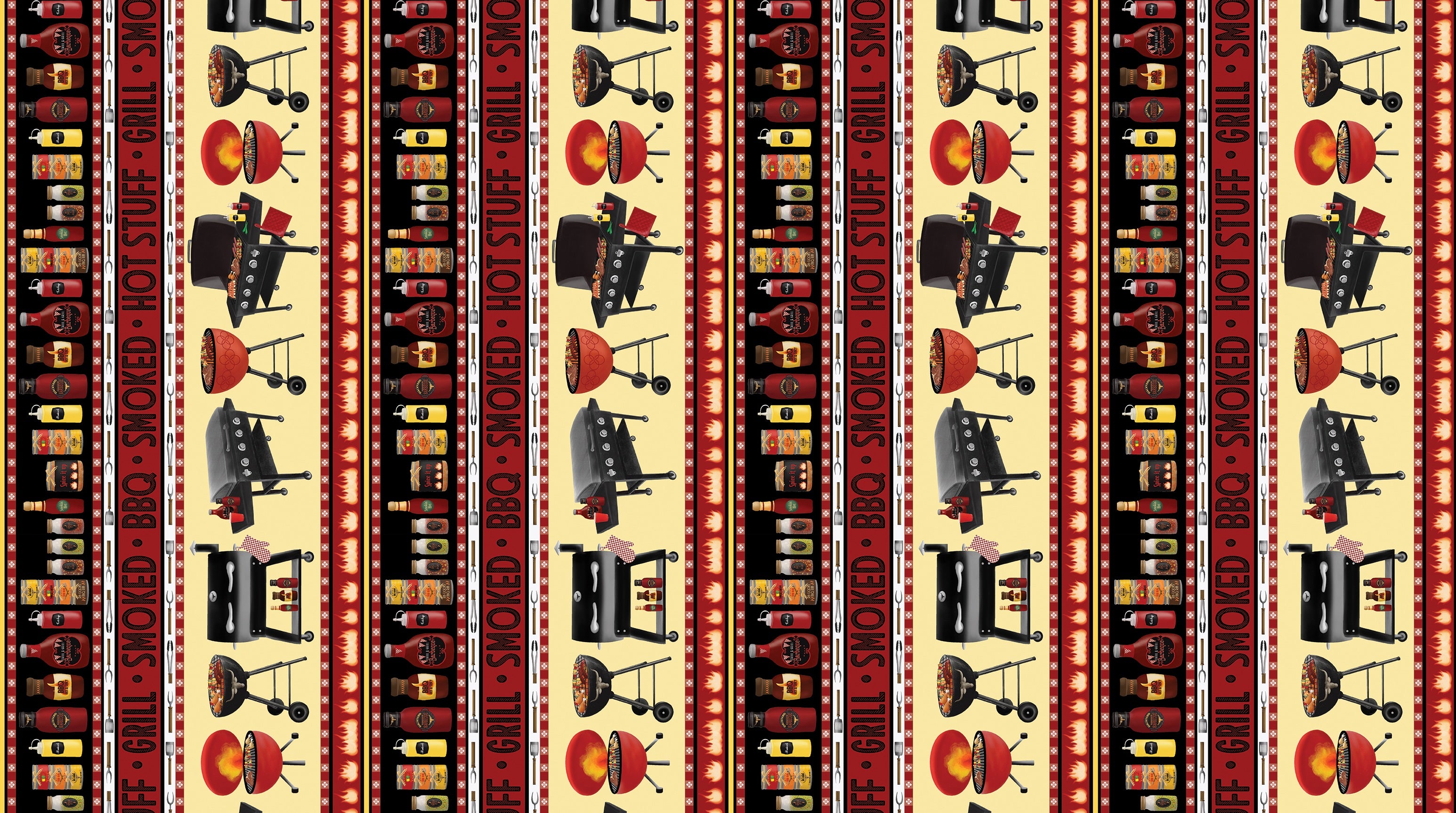 Fabric Benartex Multi Stripe Hot Stuff by the Quarter Yard 15084-99