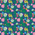 Fabric Benartex Navy Little Tropical Garden Tropical Splash by the Quarter Yard 15186-56