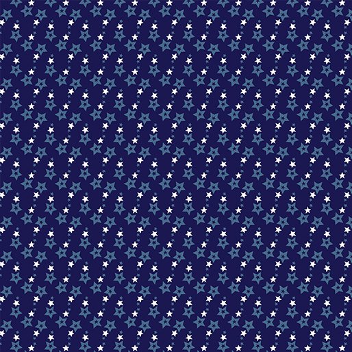 Fabric Benartex Navy Mini Stars Documentaries by the Quarter Yard 14487-58