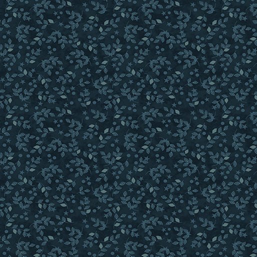 Fabric Benartex Navy Star Vine American Valor by the Quarter Yard 16877-56