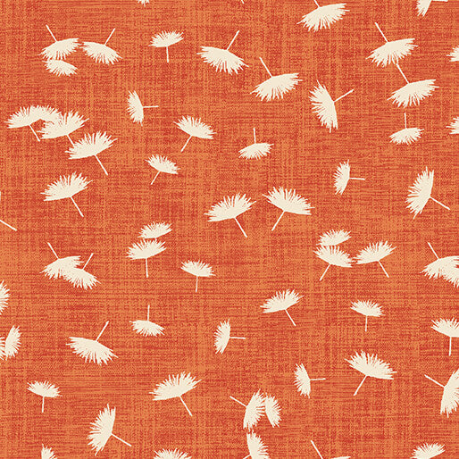 Fabric Benartex Orange Windy Day Wishflower by the Quarter Yard 16696-36