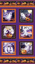 Fabric Benartex Purple Ghostly Soiree Panel 15094-66