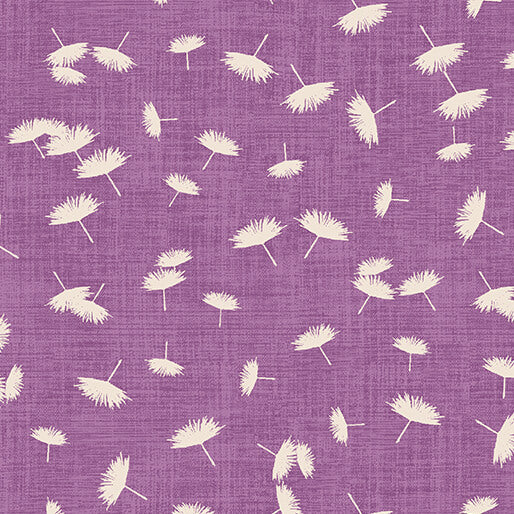 Fabric Benartex Purple Windy Day Wishflower by the Quarter Yard 16696-63