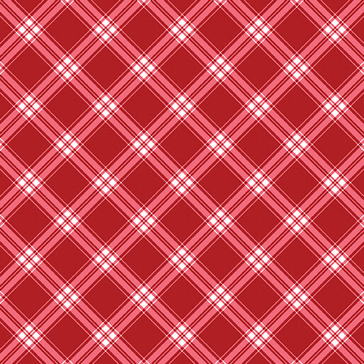 Red and white plaid pattern