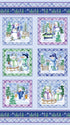 Fabric Benartex Snowflake Wishes 24" Boxes Panel 15192-99