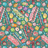 Fabric Benartex Teal Magical Sweets Pearlescent Magical Season by the Quarter Yard 16726P-84