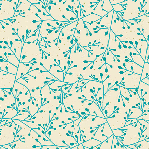 Fabric Benartex Teal Tallium Tangle Wishflower by the Quarter Yard 16695-83