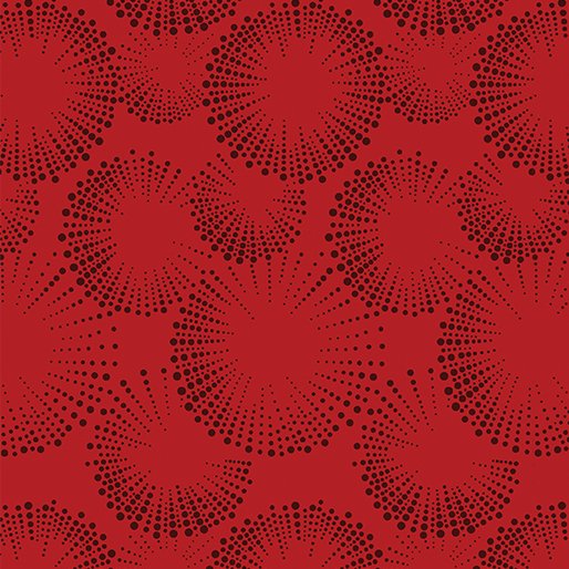 Fabric Benartex True Red Starburst Dots Documentaries by the Quarter Yard 14486-10