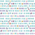 A repeating pattern of colorful text and butterfly motifs on a white background, featuring phrases like 'Good friends', 'Life is sweet', 'Inspire', 'Hope', 'Love', and 'Kindness' in blue, purple, pink, and teal.