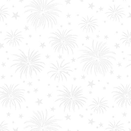 Fabric Benartex White Little Fireworks Liberty Whites by the Quarter Yard 15210-09
