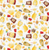 Fabric Benartex White Refreshments Hot Stuff by the Quarter Yard 15092-09