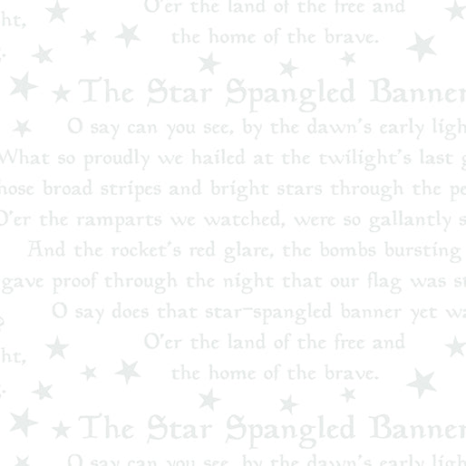 Fabric Benartex White Star Spangled Banner Star Spangled Whites by the Quarter Yard 15357-09