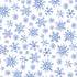 Pattern of blue snowflakes on a white background
