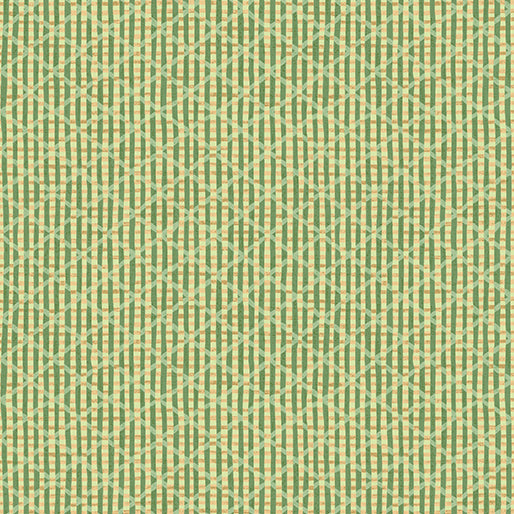Green and beige woven pattern