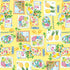 Fabric Benartex Yellow Tropical Stamps Tropical Splash by the Quarter Yard 15183-33