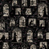 Fabric Blank Quilting Black Mansion Windows with Spooky Silhouettes Darkly Enchanted by the Quarter Yard 4793-99