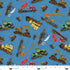 Fabric Blank Quilting Blue Construction Equipment Let's Get Building by the Quarter Yard 4395-75