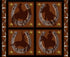Fabric Blank Quilting Brown Spurs & Spirit Pillow Block 36x44" Panel 4531P-39