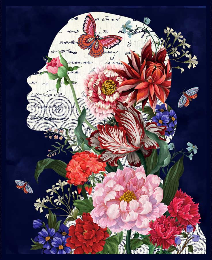 Fabric Blank Quilting Cameo Appearance Quilt Panel 4658B-77