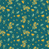 Fabric Blank Quilting Dark Teal Ditsy Floral by the Quarter Yard 3916-79