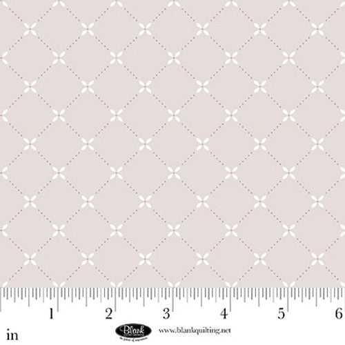 Fabric Blank Quilting Gray Argyle with Flower Sugar Dreams by the Quarter Yard 4340-92