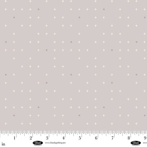 Fabric Blank Quilting Gray Crosses & Naughts Sugar Dreams by the Quarter Yard 4354-92