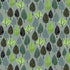 A repeating pattern of stylized trees in shades of green, gray-green, and charcoal on a muted sage-gray background.