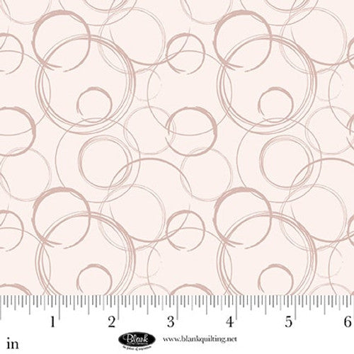 Fabric Blank Quilting Light Rose Interlocking Circles Sugar Dreams by the Quarter Yard 4345-03