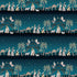Repeating pattern of a Christmas nativity scene with Mary, Joseph, baby Jesus, and animals on a dark blue background.