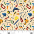 Fabric Blank Quilting Peach Tools Let's Get Building by the Quarter Yard 4396-41