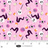 Fabric Blank Quilting Pink Halloween Candy Ghostly Greetings by the Quarter Yard 4139-22