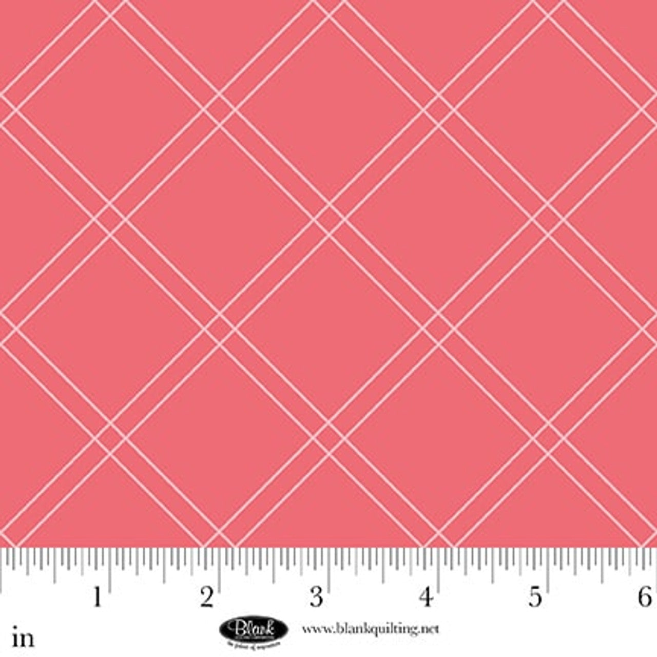 Fabric Blank Quilting Pink Windowpane Plaid The Bright Side by the Quarter Yard 4513-27