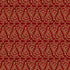 Pattern of gold Christmas trees on a red background