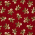 Gold gingerbread men pattern on a red background