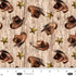 Fabric Blank Quilting Tan Cowboy Hats and Stars Spurs & Spirit by the Quarter Yard 4528-30