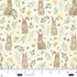 Fabric Blank Quilting White Bunnies and Foliage Spring Serenade by the Quarter Yard 4490-41