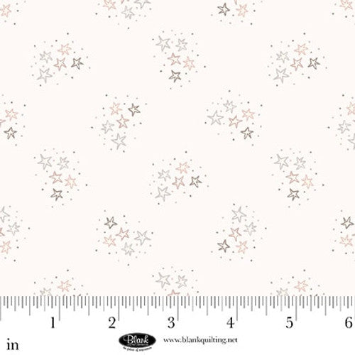Fabric Blank Quilting White Stars Sugar Dreams by the Quarter Yard 4343-01