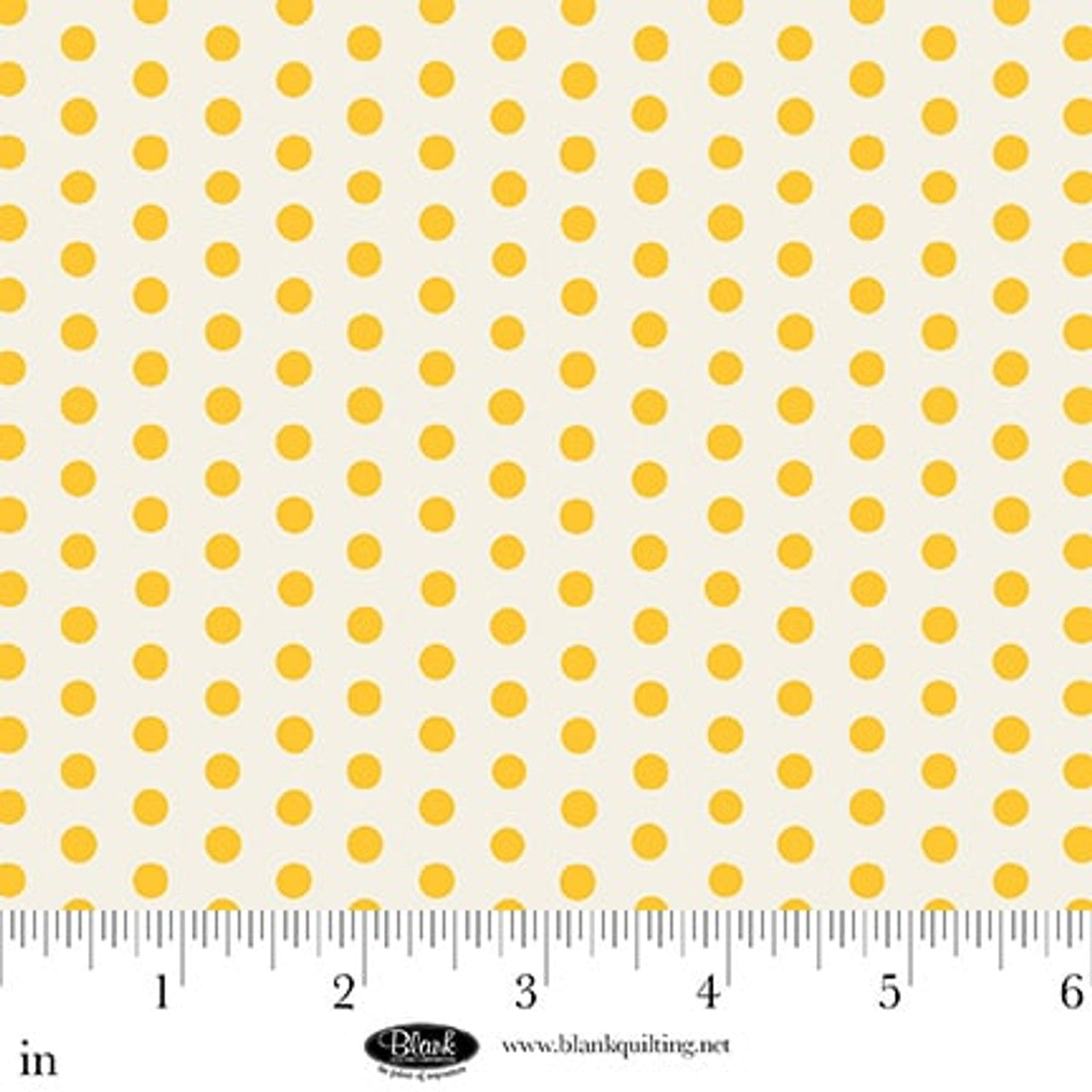 Fabric Blank Quilting White/Yellow Polka Dot The Bright Side by the Quarter Yard 4519-04