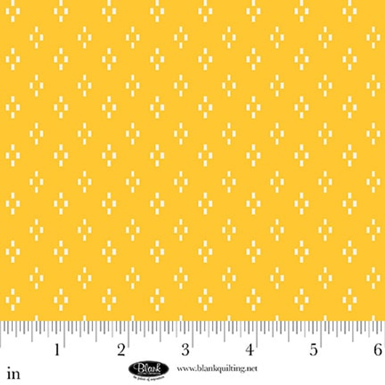Fabric Blank Quilting Yellow Dash Diamonds The Bright Side by the Quarter Yard 4516-44