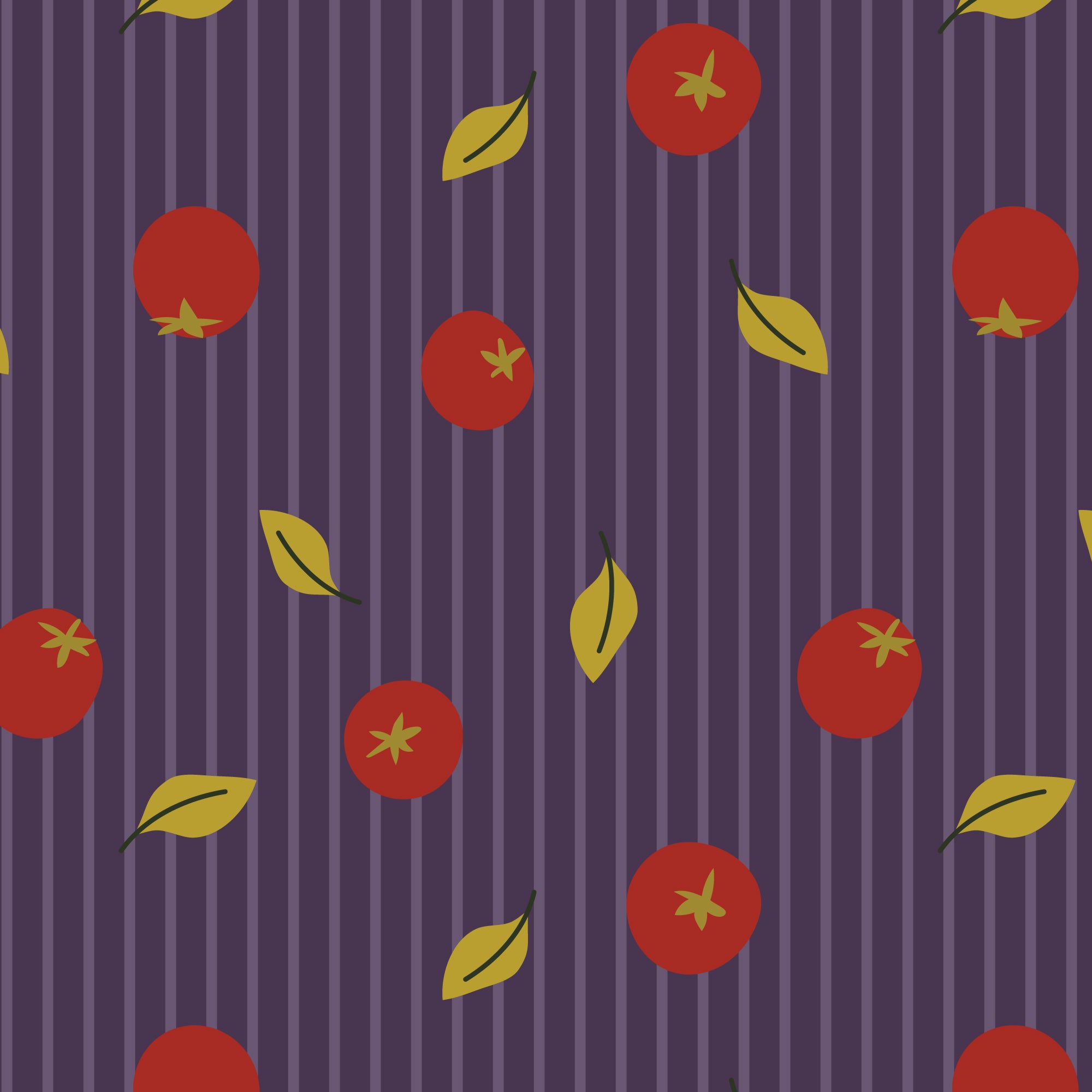 Fabric Cloud9 Aubergine Basil and Tom La Delicatessa by the Quarter Yard 229463