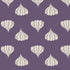 A repeating pattern of stylized garlic bulb motifs in a light cream color on a solid muted purple background.