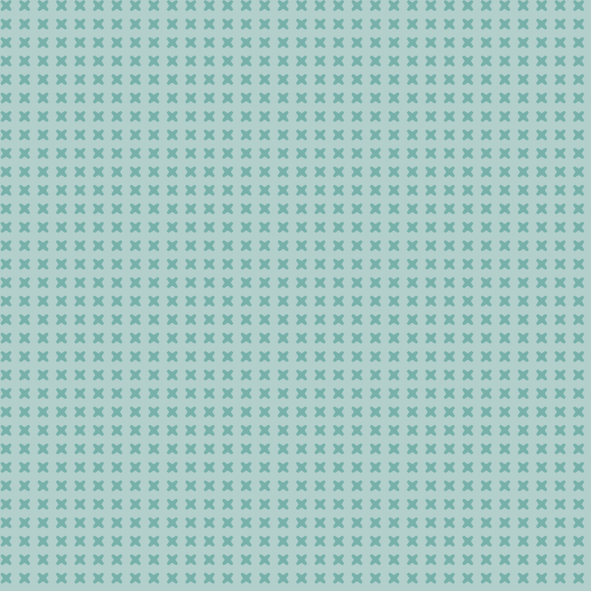 A repeating pattern of small light blue crosses arranged in a grid on a pale mint green background.