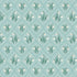 A repeating pattern of white snowdrops with green stems on a light blue background, arranged in a diamond lattice with dotted lines.