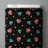 Fabric Cloud9 Black/Multi Big Heart Plus Love, Ink in Canvas by the Quarter Yard 228772